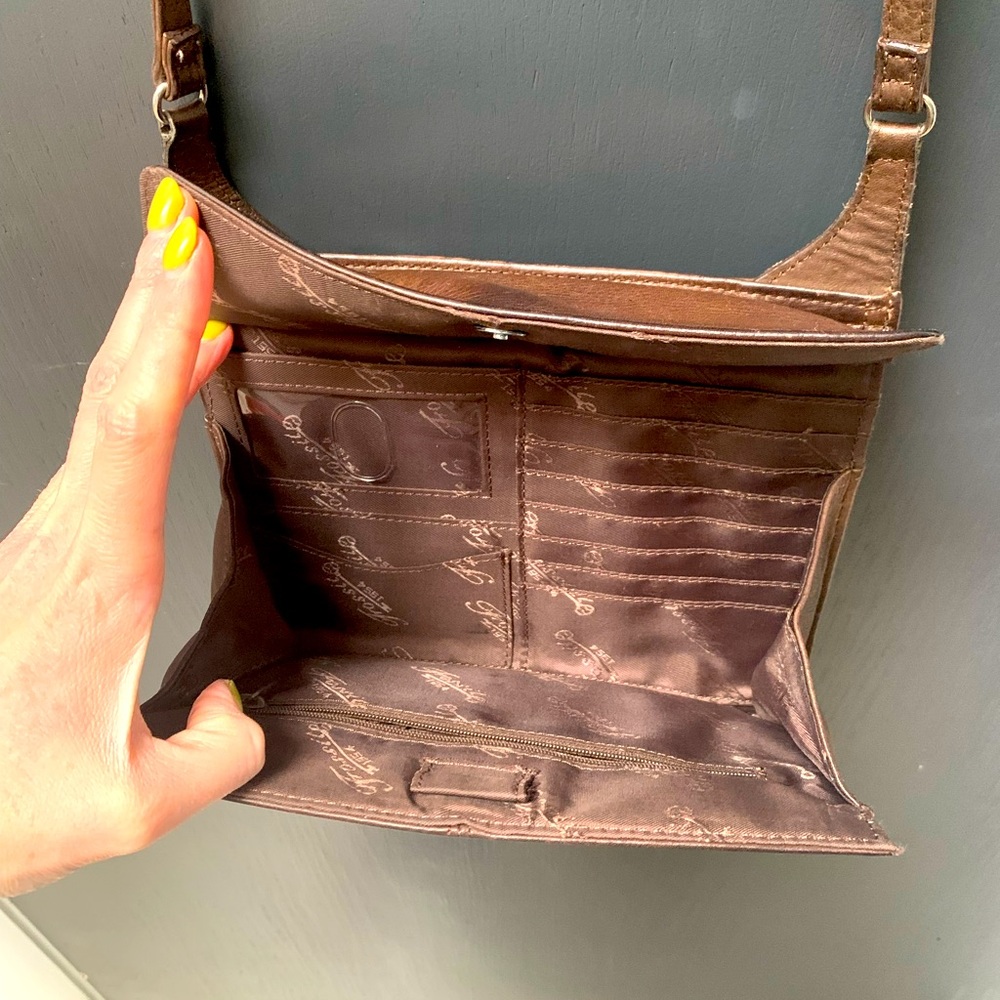 Vintage Fossil Leather Shoulder Bag - Picture 4 of 5